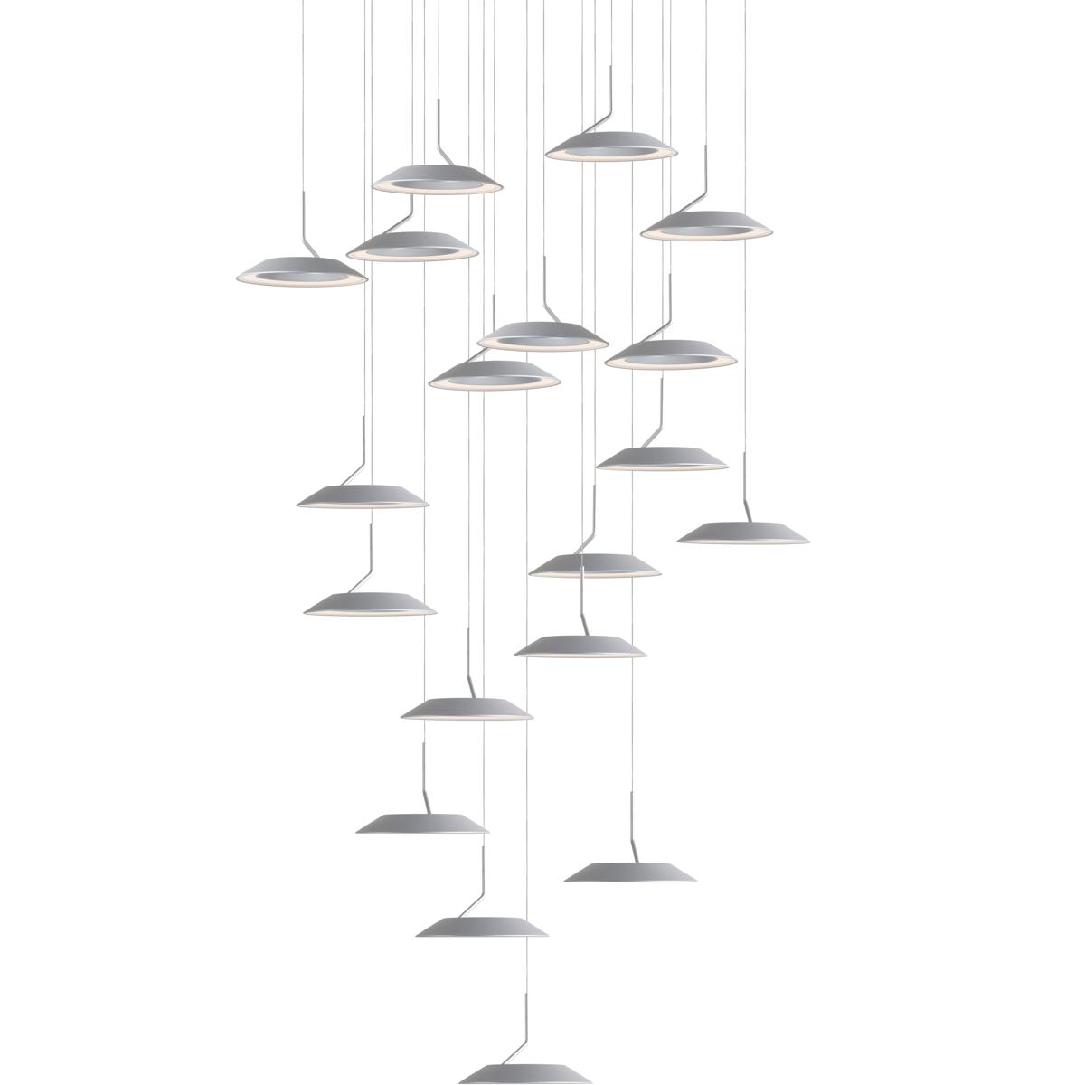 Koncept RYP-C19-SW-SIL Royyo LED 22 inch Silver Pendant Ceiling Light